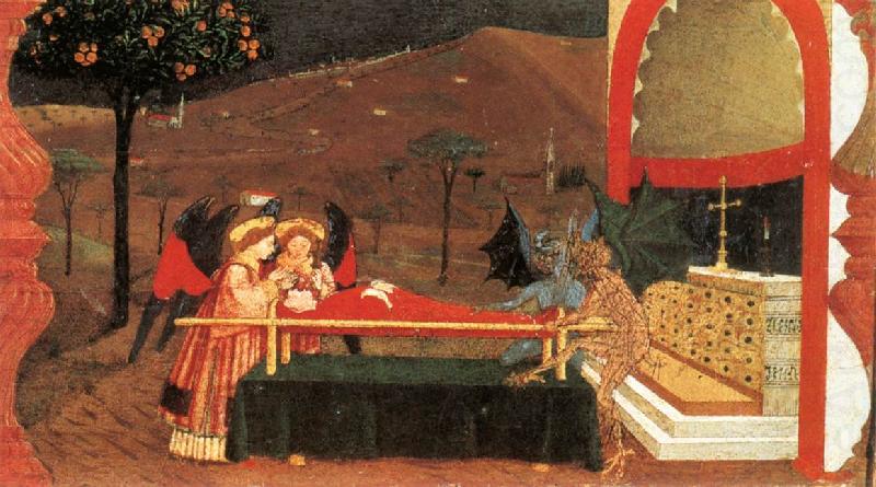 UCCELLO, Paolo Miracle of the Desecrated Host (Scene 6) wt oil painting picture